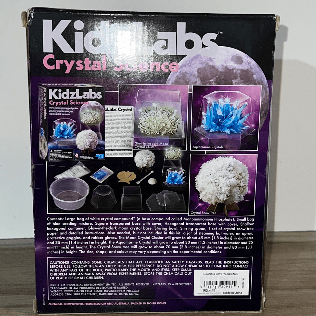 Kidz Labs Crystal Science/Grow Your Own Crystals-Brand new