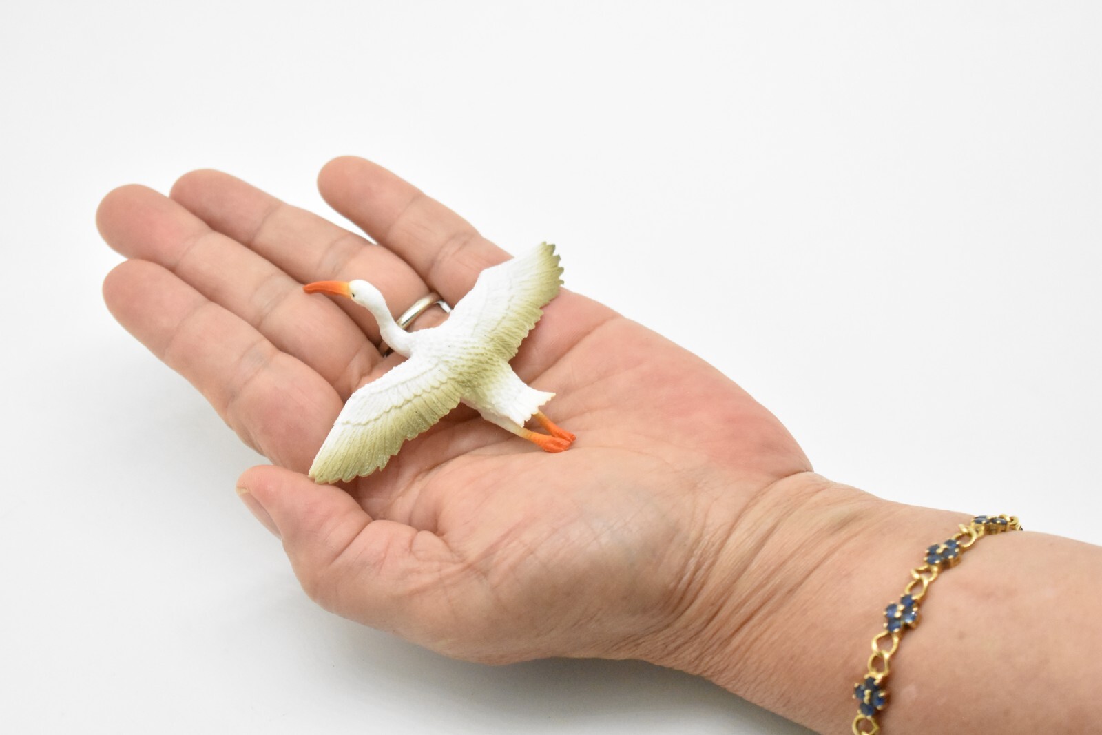 Stork, Flying, Toy Bird, Very Nice Plastic Model 3 Inch F613 B124