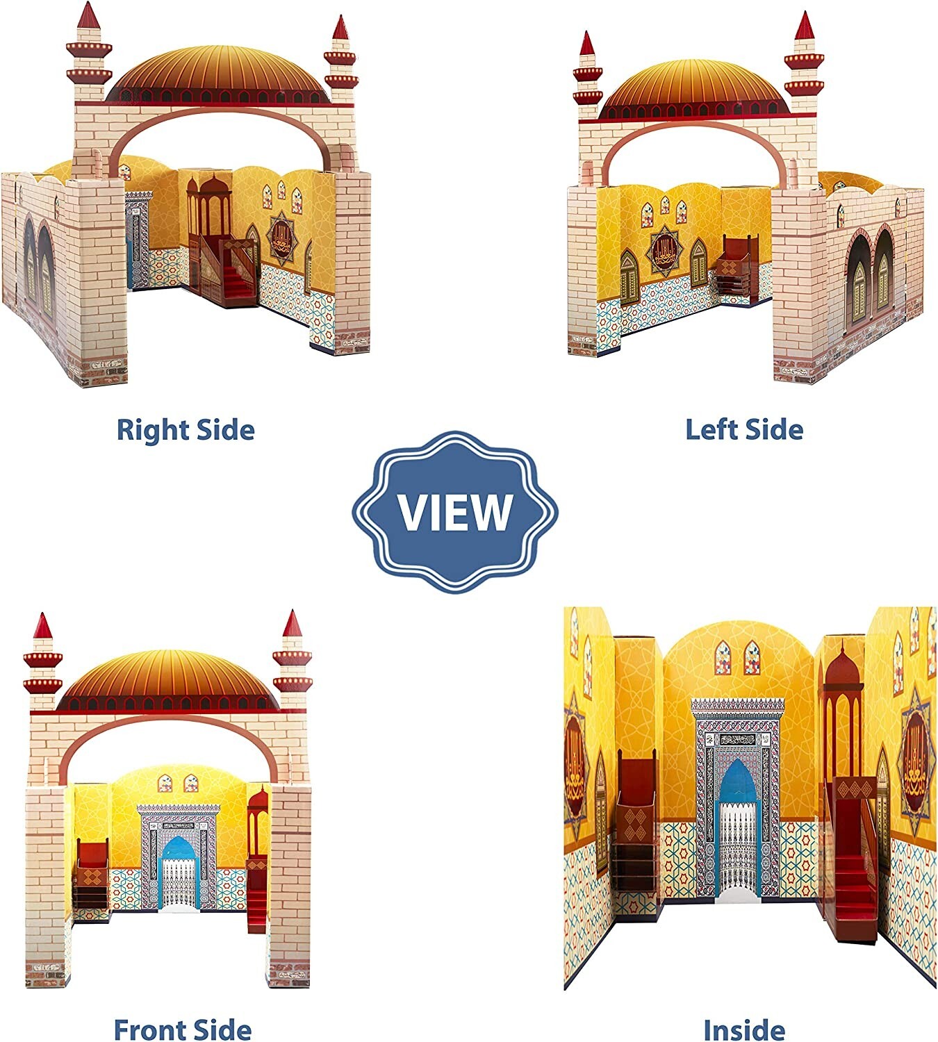 Ramadan Gift Decor Muslim Kids Toy Masjid Playhouse Islam Salah Prayer Mat Eid