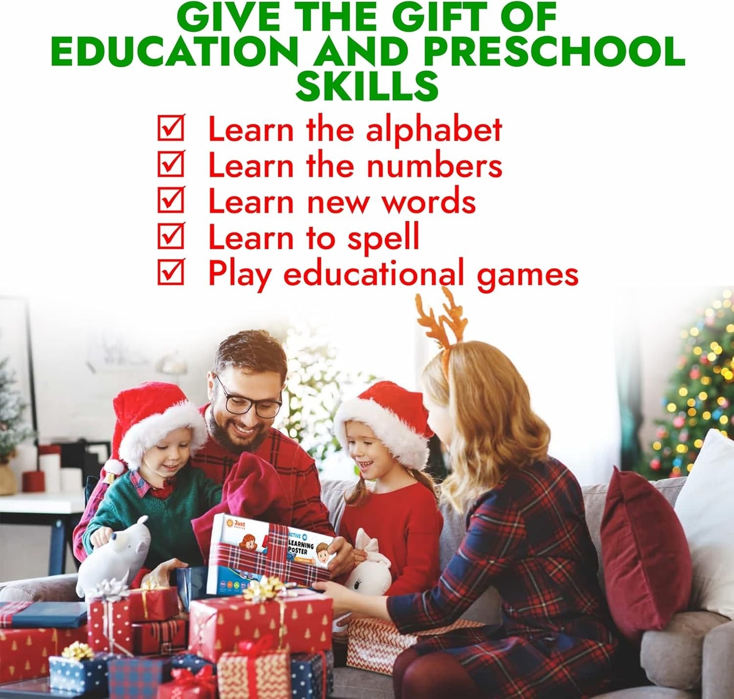 Toddler Learning Poster | Alphabet & Numbers Educational Toy-~//