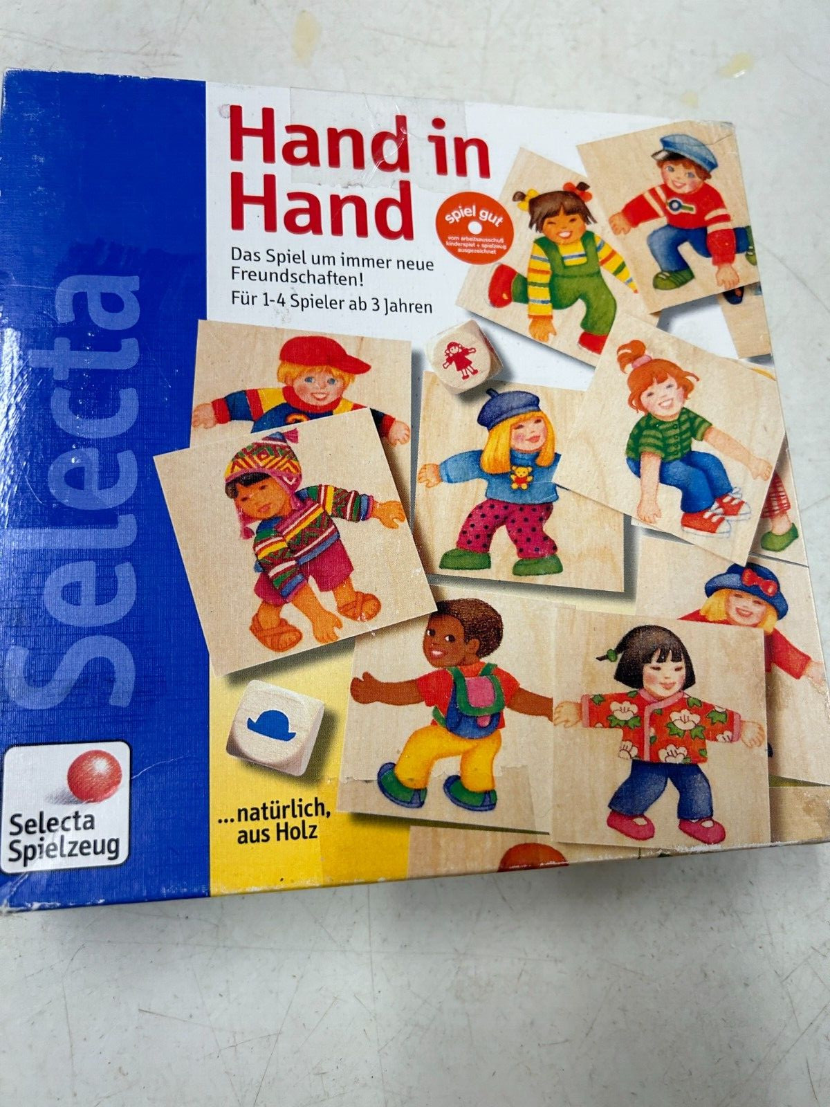 SELECTA SPIELZEUG HAND IN HAND 3536 GAME WOOD TILES MULTICULTURAL GERMANY GAME