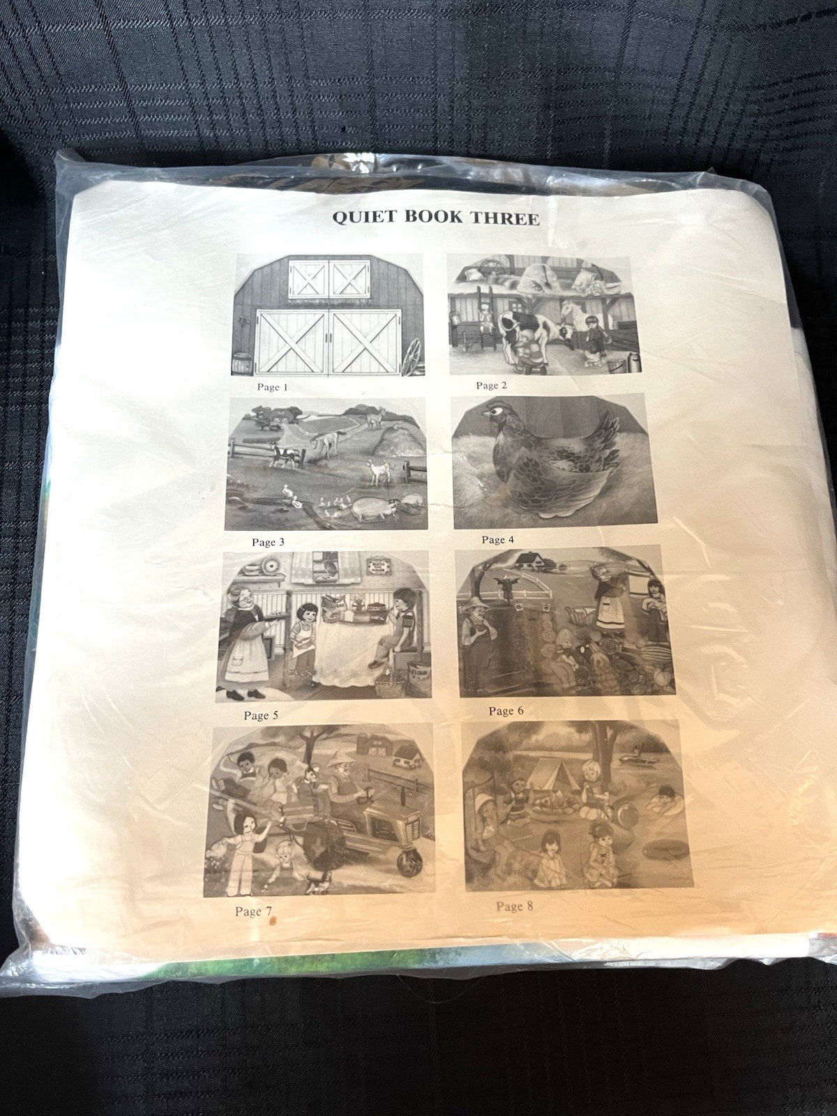 Vintage Betty Lukens Quiet Book THREE Grandma & Grandpa’s Farm NEW Felt KIT