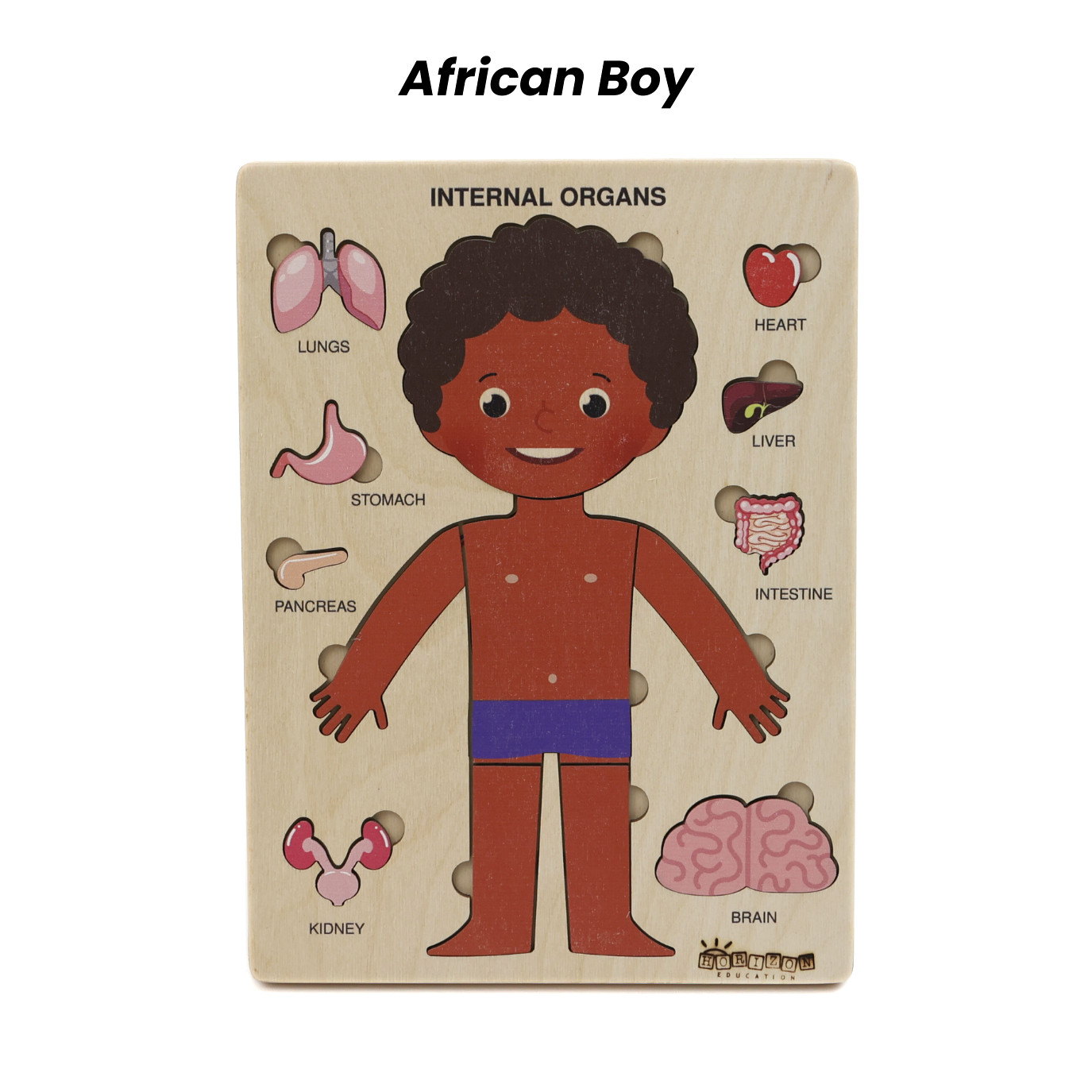 Montessori Wooden Human Body Puzzle – Organs & Stand, STEM Educational (Ages 3+)