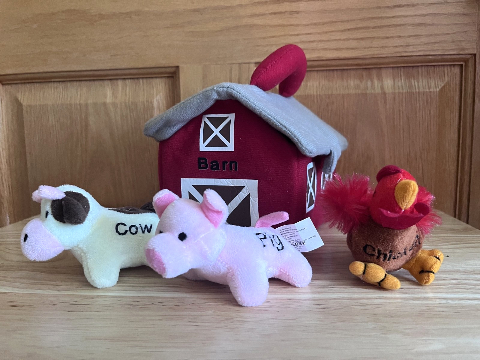 My Barnyard Friends Barn Plush Farm Animals Sounds Talking Chicken Cow & Pig