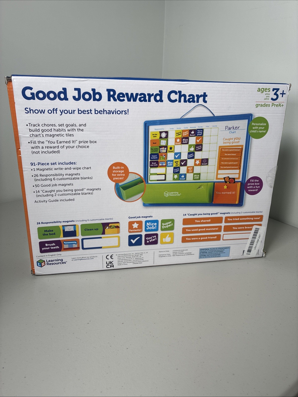 Kids Reward Chart Good Job Learning Resources Homeschool Chores (Opened box)