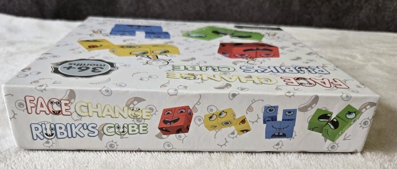 Face Change Rubik’s Cube Toy Wooden Block Kids 36+ Mo Learning Game EUC 3 Year+