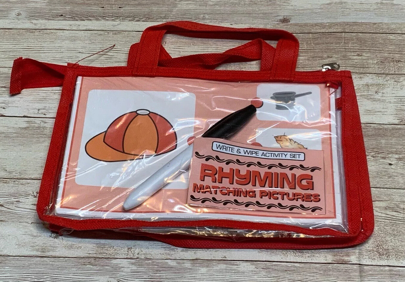 Busy bag – Write & Wipe Activity Set – Rhyming Matching Pictures