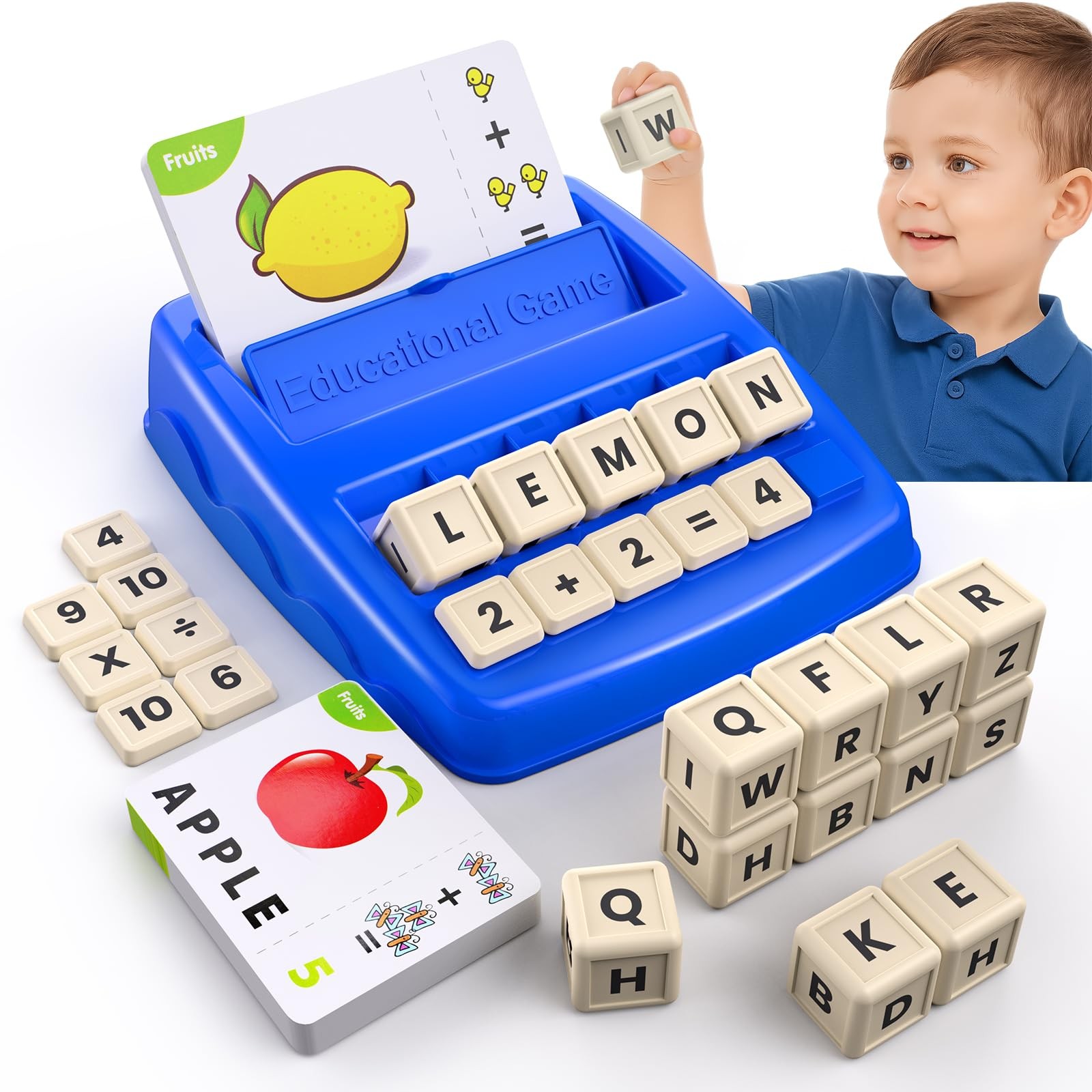 Educational Toys for Kids Ages 3-8, Matching Letter Spelling Math Game ABC Le…