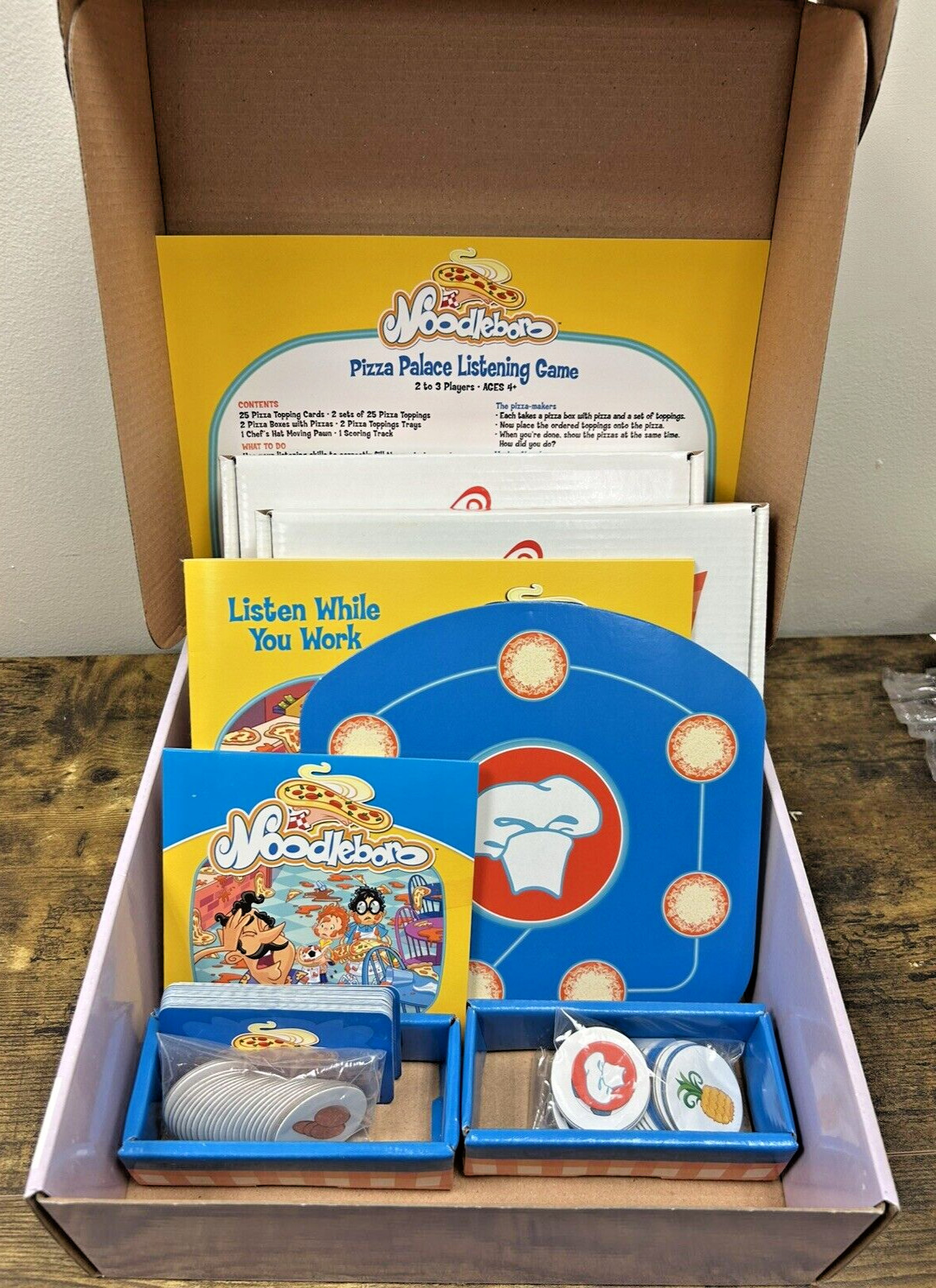 Noodleboro by Playskool “Learning to Listen: Pizza Palace Game”, Incl. Book & CD