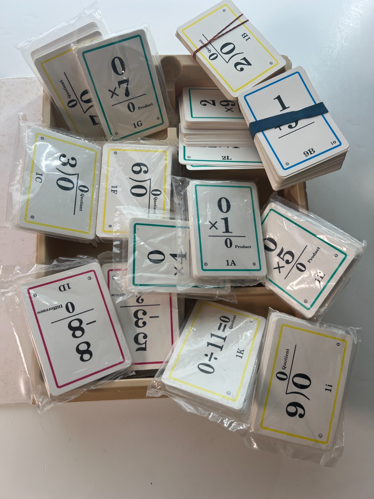 Vintage Hooked On Math Cassettes (8) Flash Cards Some Unopened Gateway See Pics