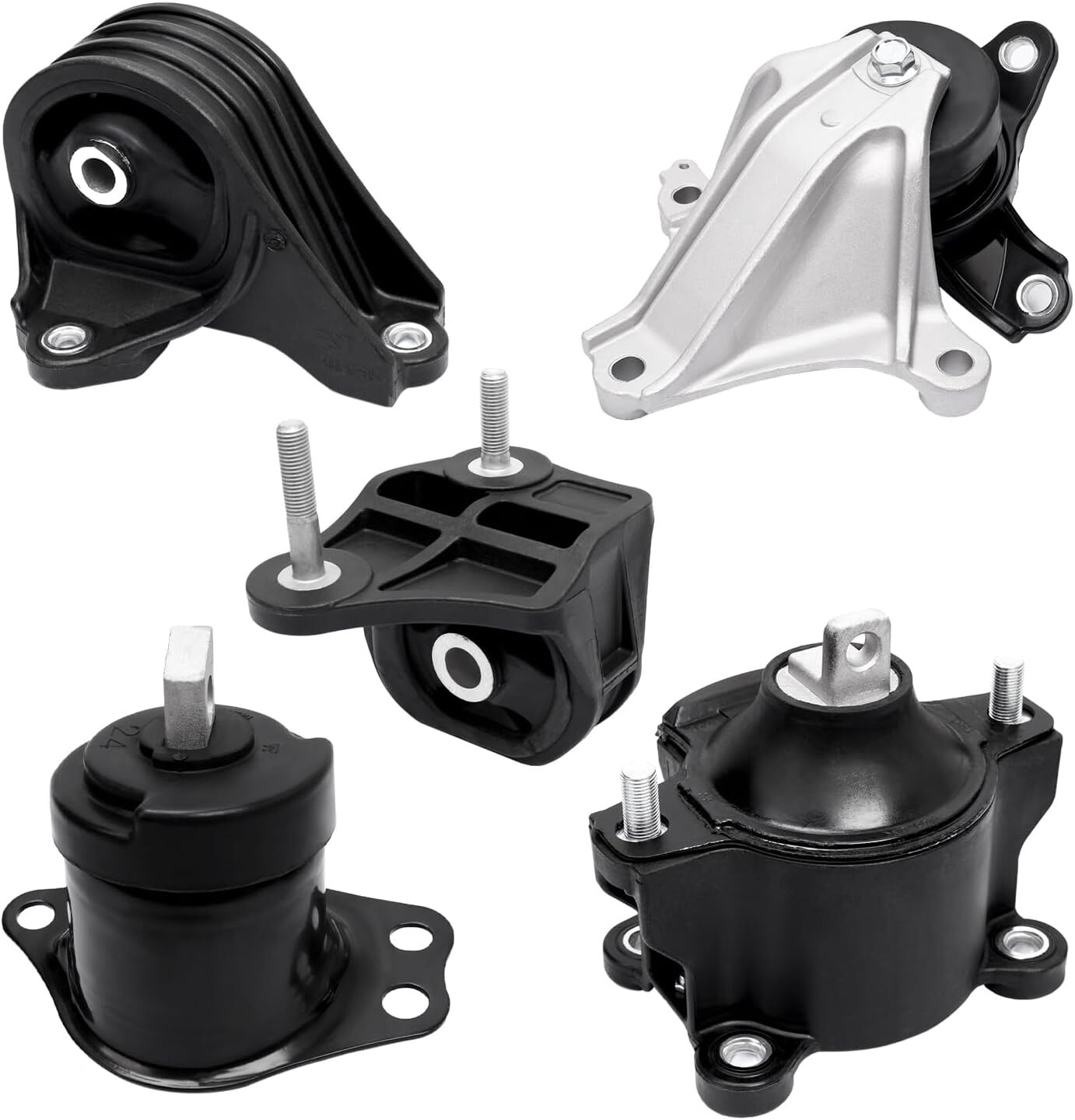 Set of 5, Engine Motor Mount and Transmission Mount Kit Replacement Compatible