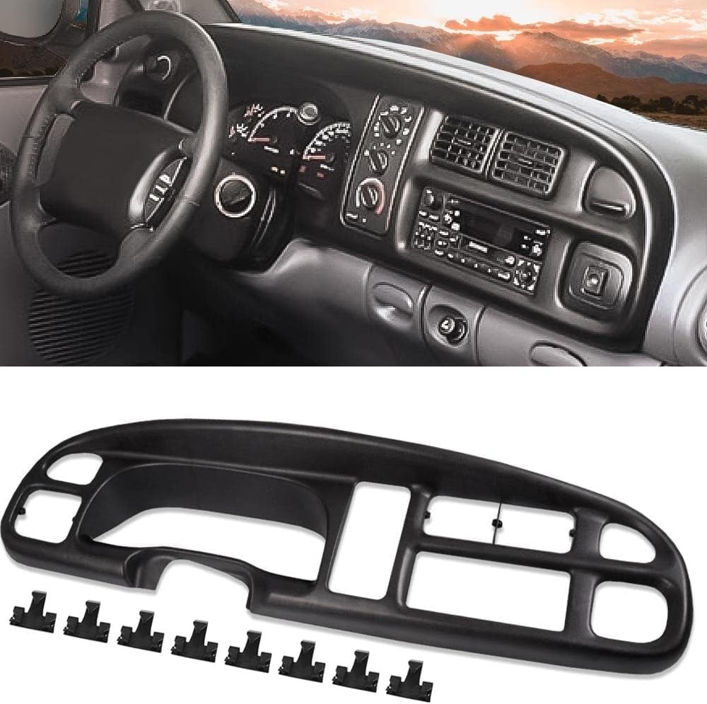 PIT66 Dash Board Bezel Cover Compatible with 1998-2001 Dodge Ram Truck Dashboard