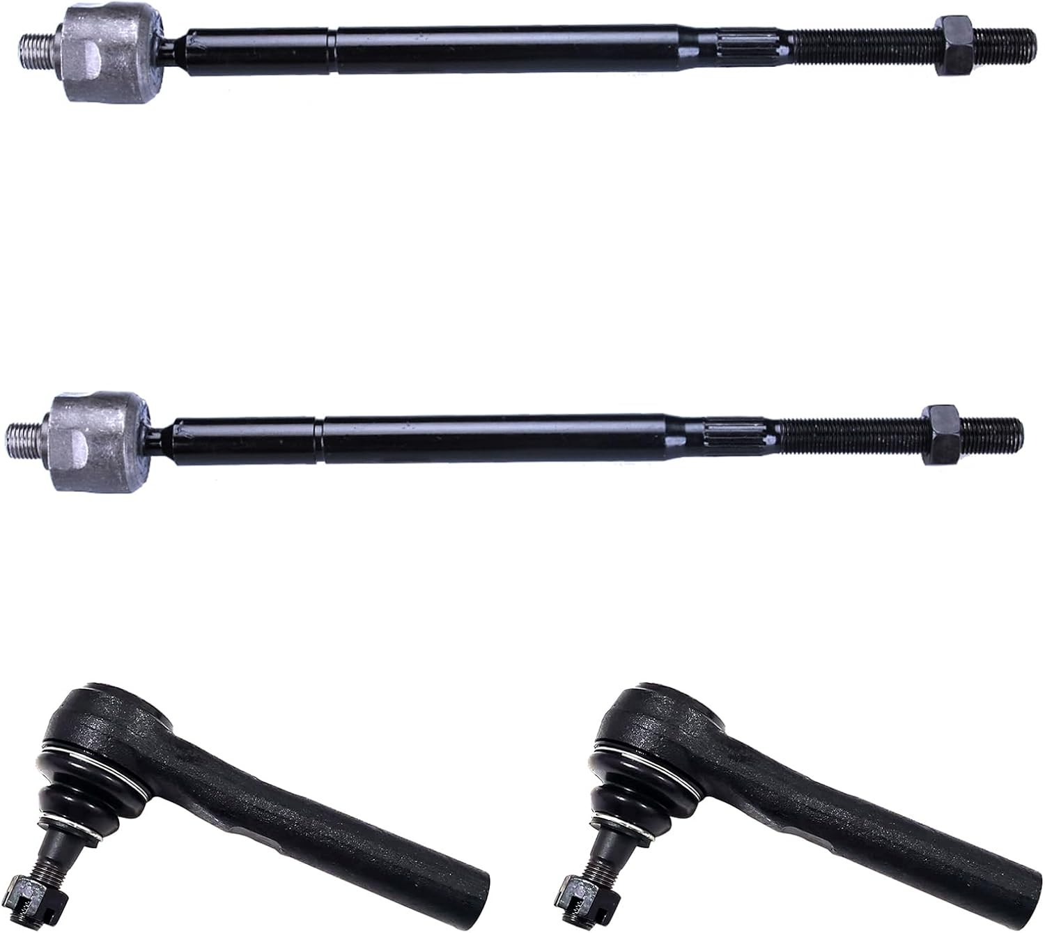 4pc Front Outer Inner Tie Rod End Kit ES800403 ES80646 for Chrysler Town &