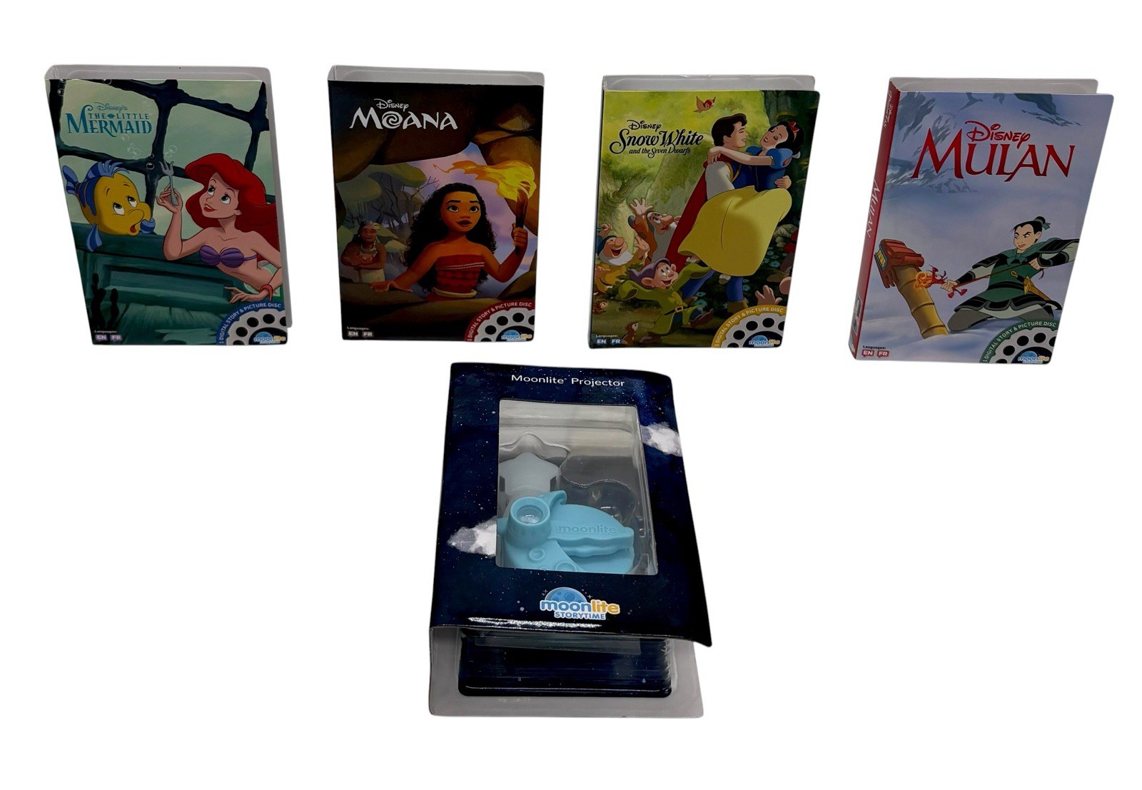Moonlite Story Reel Storytime Projector Set Disney Princess-MSRP $50 New