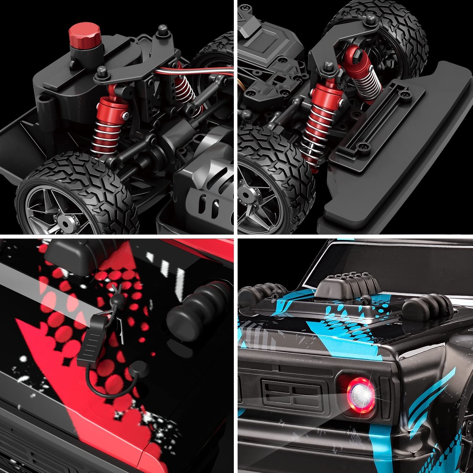 1/16 RC Drift Car, 35KM/H 4WD High Speed Remote Control Car with 380 Motor, T…