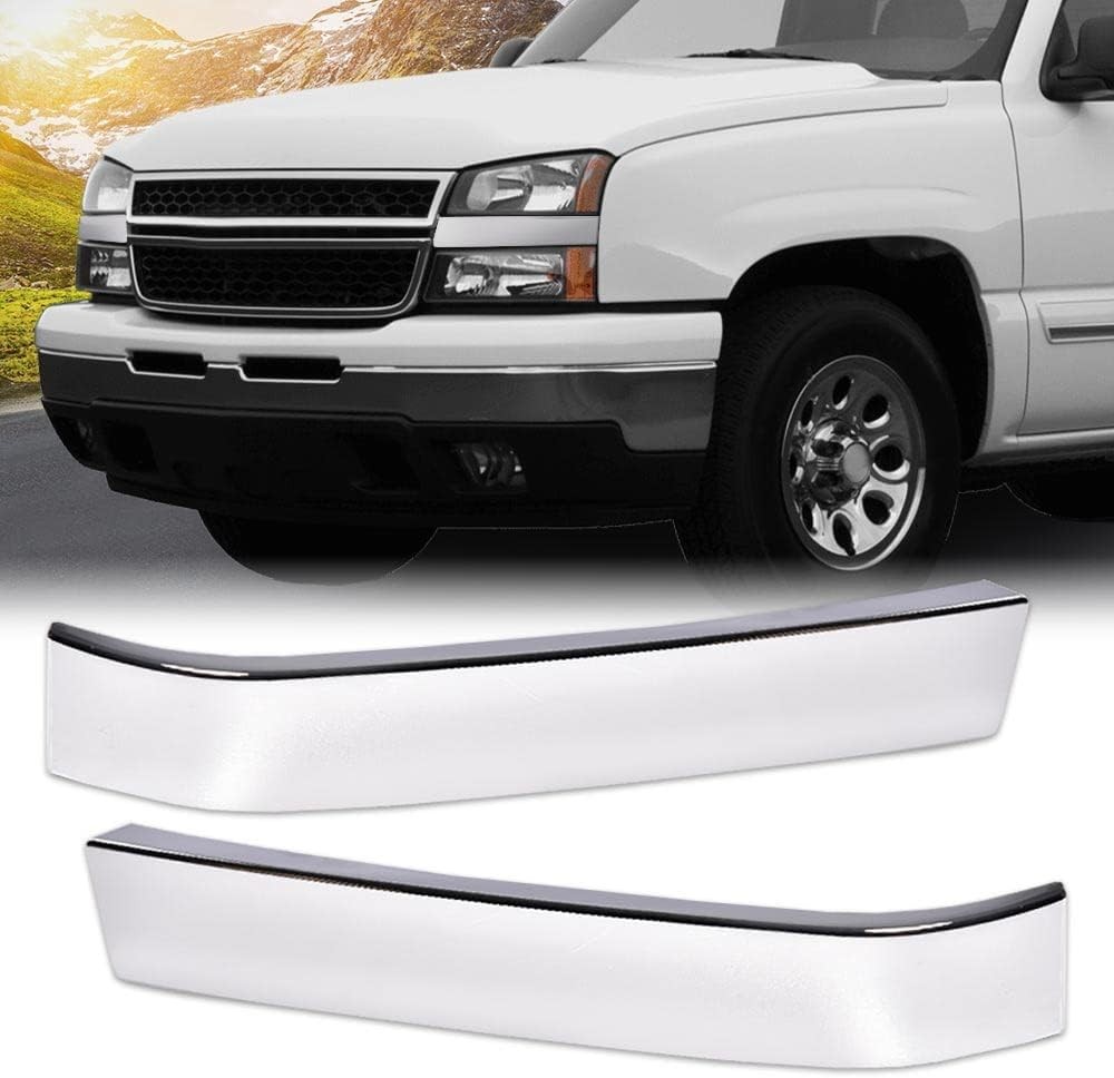 03-07 Chevy Silverado 1500 2500 3500 Grille Trim Set Left Right Pair (Chrome)