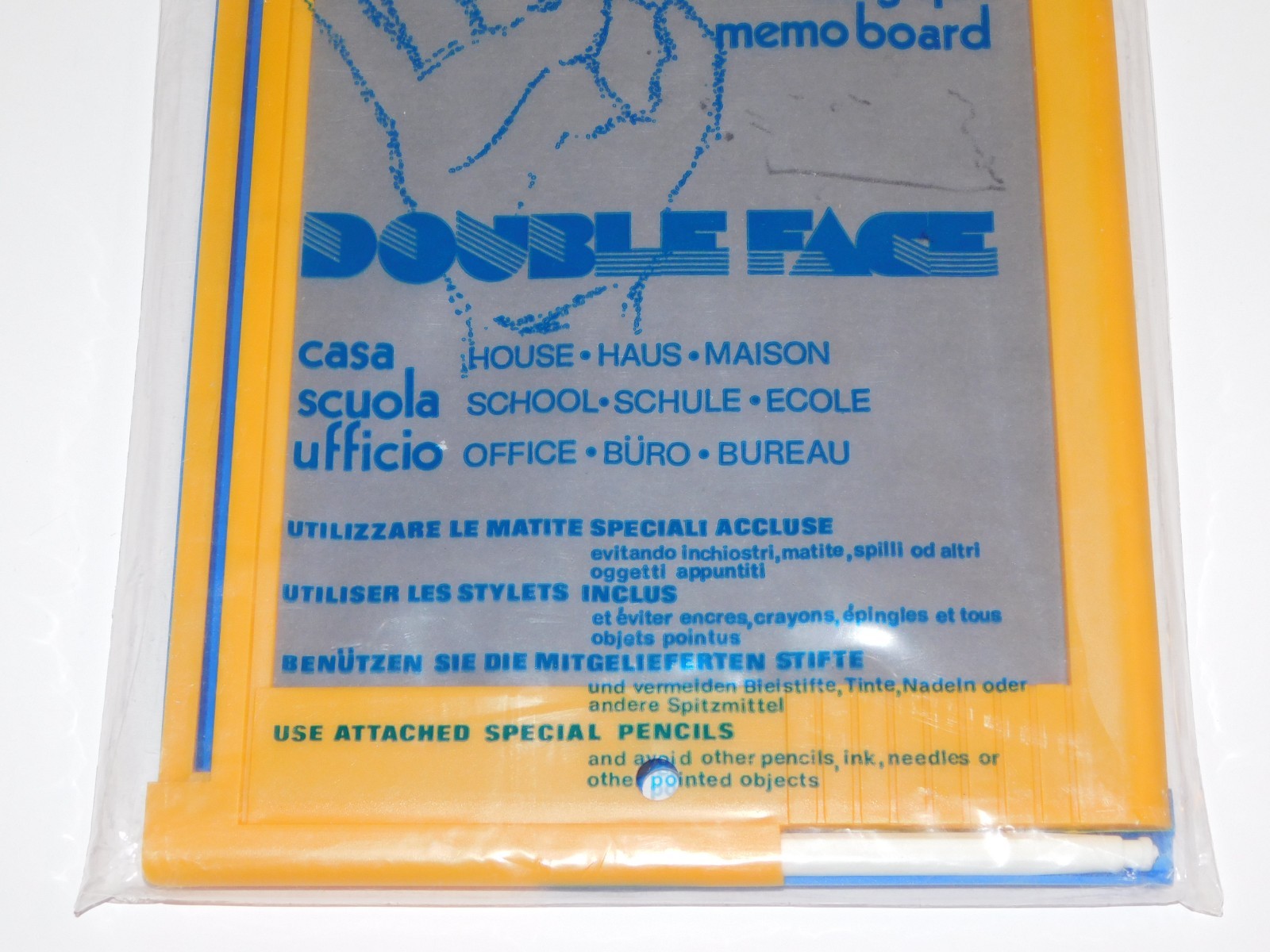 LAVAGNETTA LAVAGNA MAGICA ARDOISE MEMO DOUBLE FACE VINTAGE MAGIC ERASE BOARD NEW