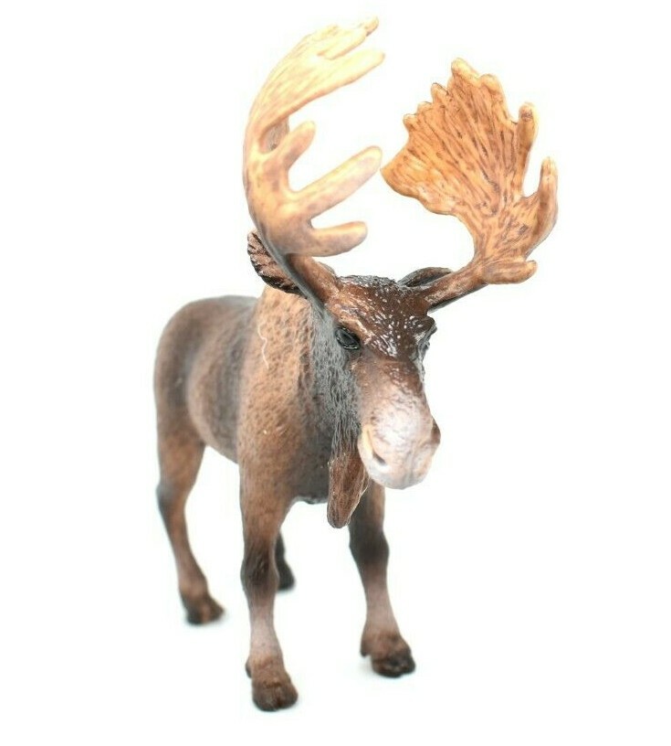 Moose Toy Model Plastic Replica Forest Animal, Kids Educational Gift 4″ OK613 B6