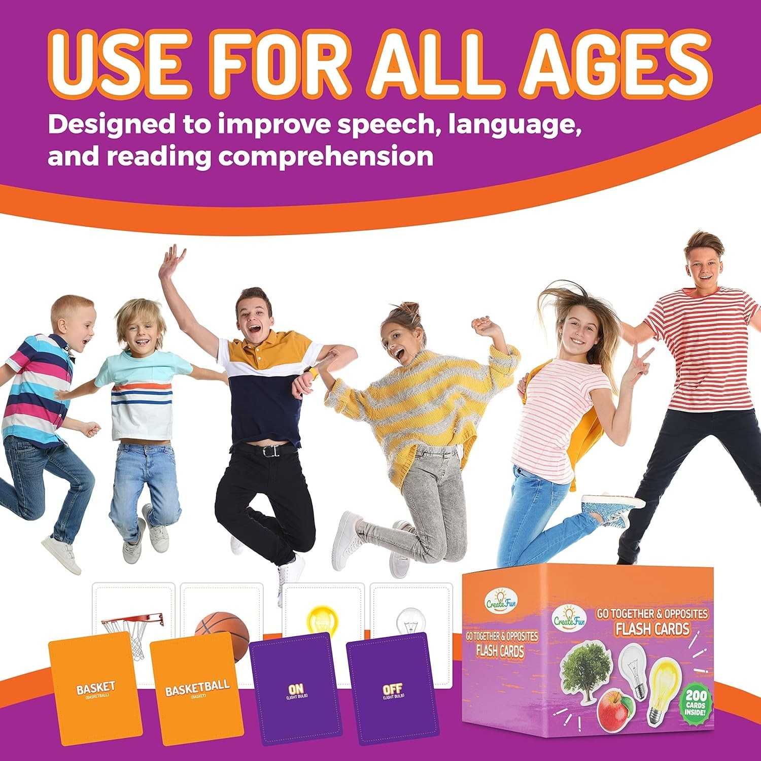 Comprehensive 200 Flash Cards for Cognitive Development: Engage Kids & Seniors