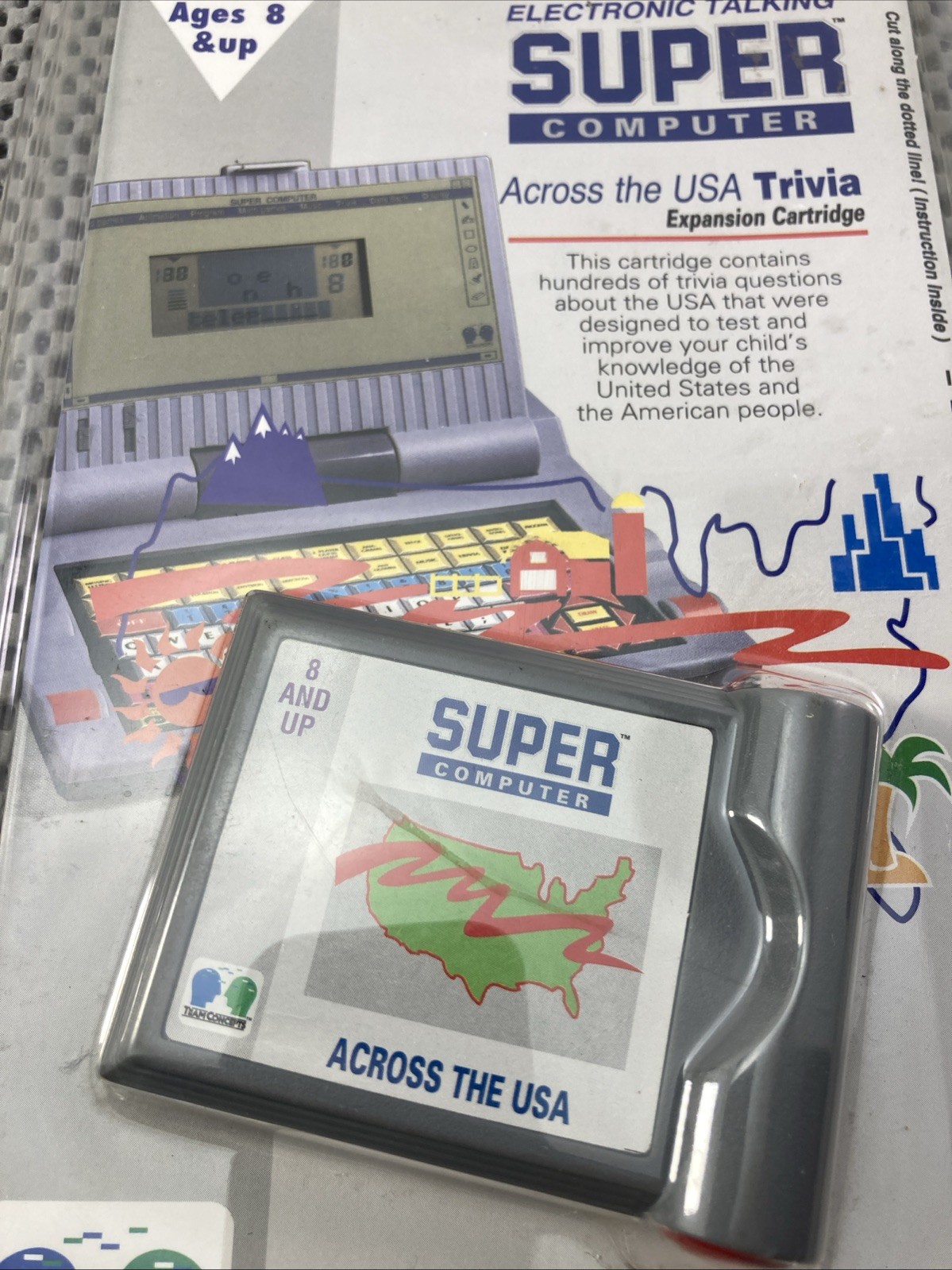 NEW SEALED Electronic Talking Super Computer Across the USA Trivia Cartridge
