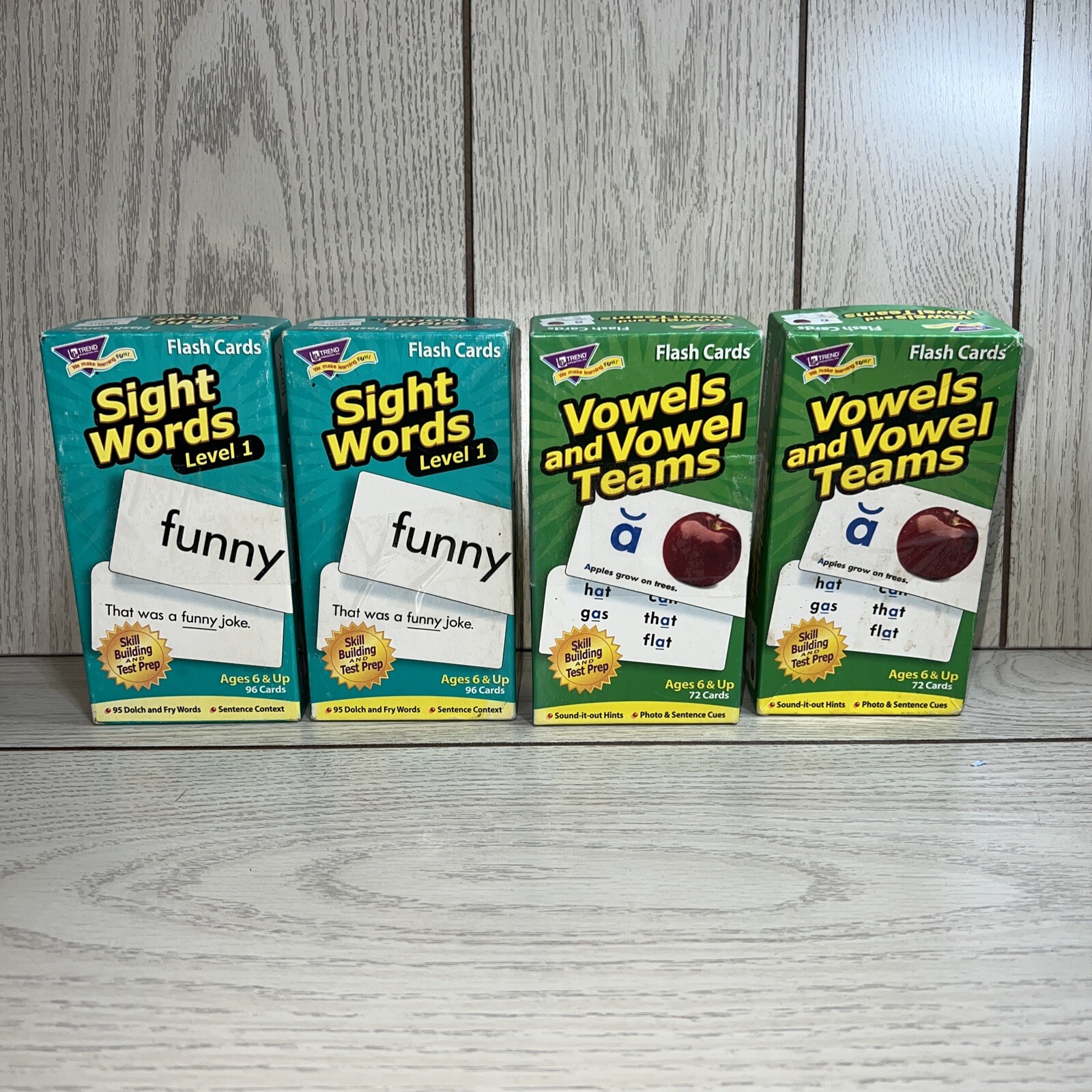Trend Enterprises Flash Cards Lot Of 4 Boxes age 6 and up Homeschool Education