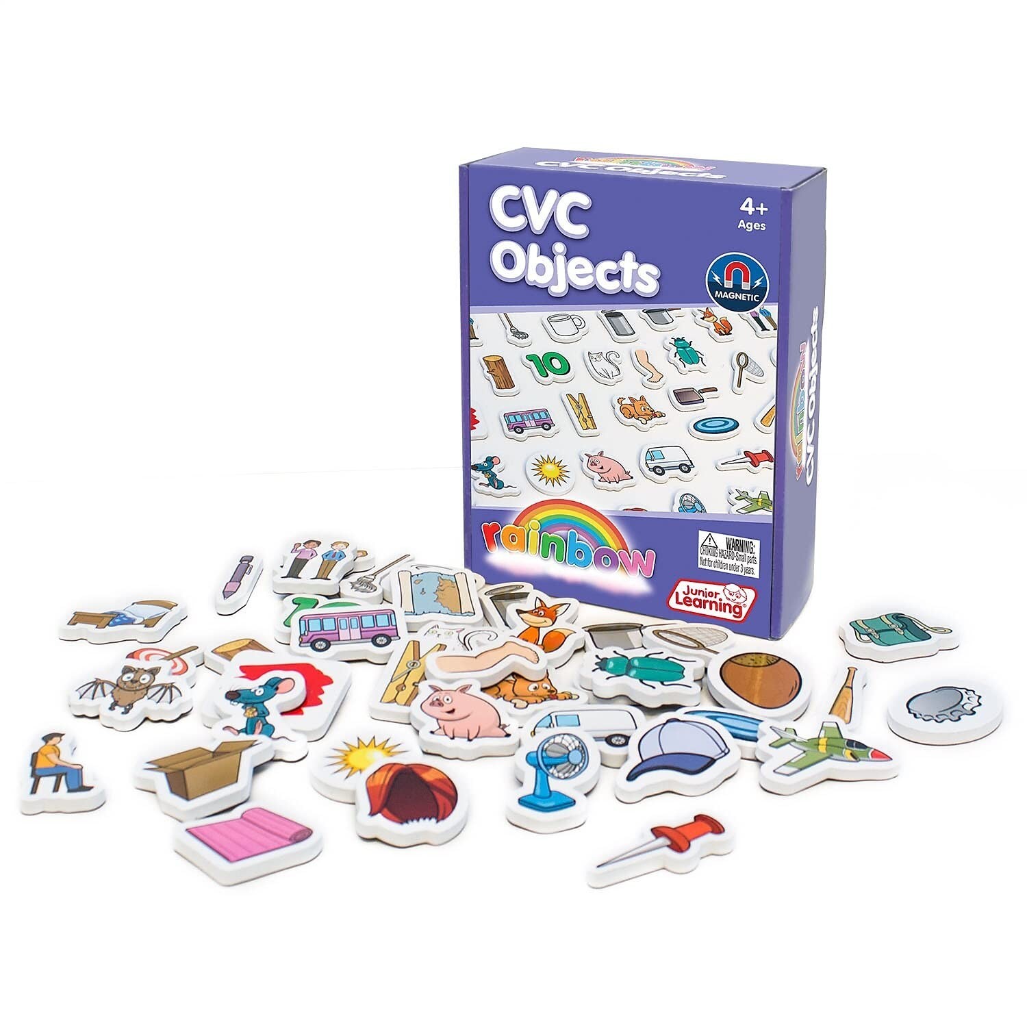 Magnetic Foam CVC Objects Set – 40 Pieces for Phonics Learning, Ages 4-5, Pre K-