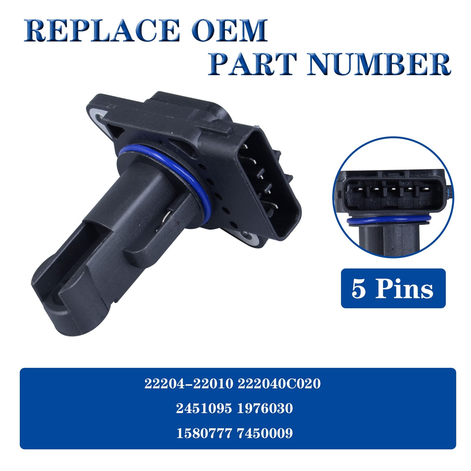 22204-22010 MAF Mass Air Flow Sensor Toyota Camry 2.4L