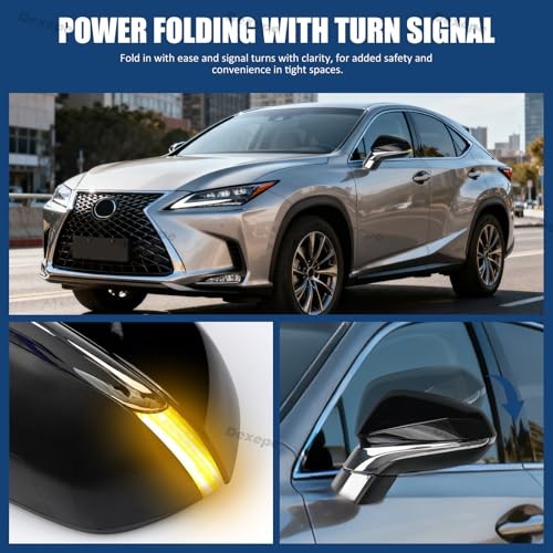 Driver Side Mirror for Lexus RX 350 450h 2016-2022 Black