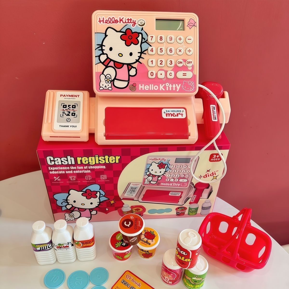 Hello Kitty Coin Counter Change Money Cash Counting Machine Bank Kids Toy sound