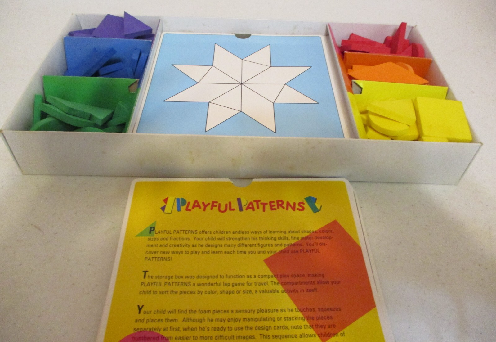 Playful Patterns-Design Activity-19 Cards-6 Colors Foam-1996-Vintage-As Shown
