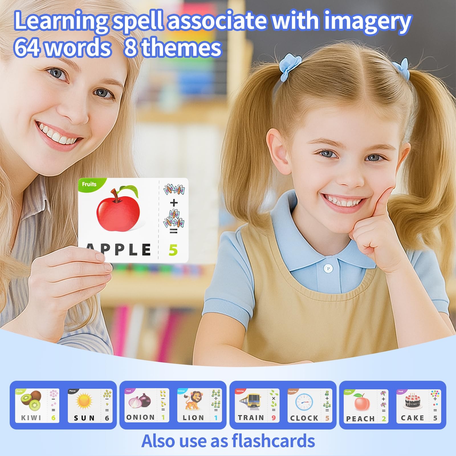 DEGIDEGI Educational Toys for Kids Ages 3-8, Matching Letter Spelling Math Co…
