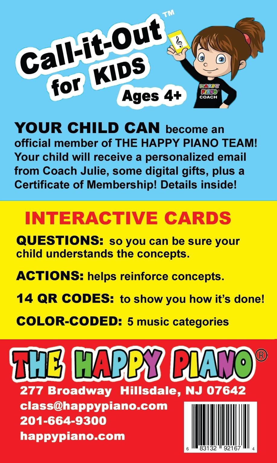 Interactive Music Theory Flash Cards for Kids 4+ | 50 Fun Learning Cards, QR Cod