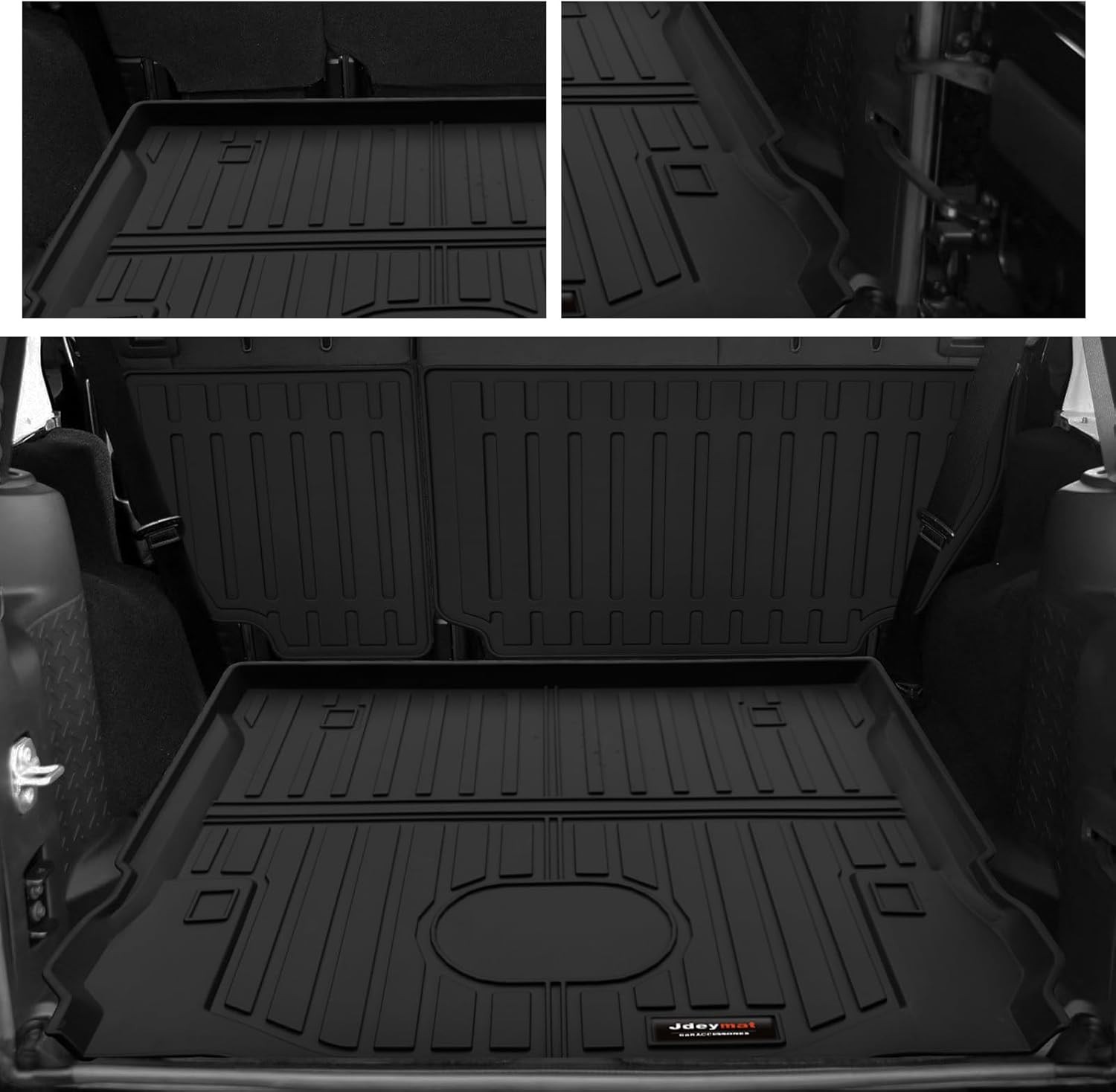 All Weather TPE Trunk Liner Compatible for 2007-2018 Jeep Wrangler JK Cargo Mats