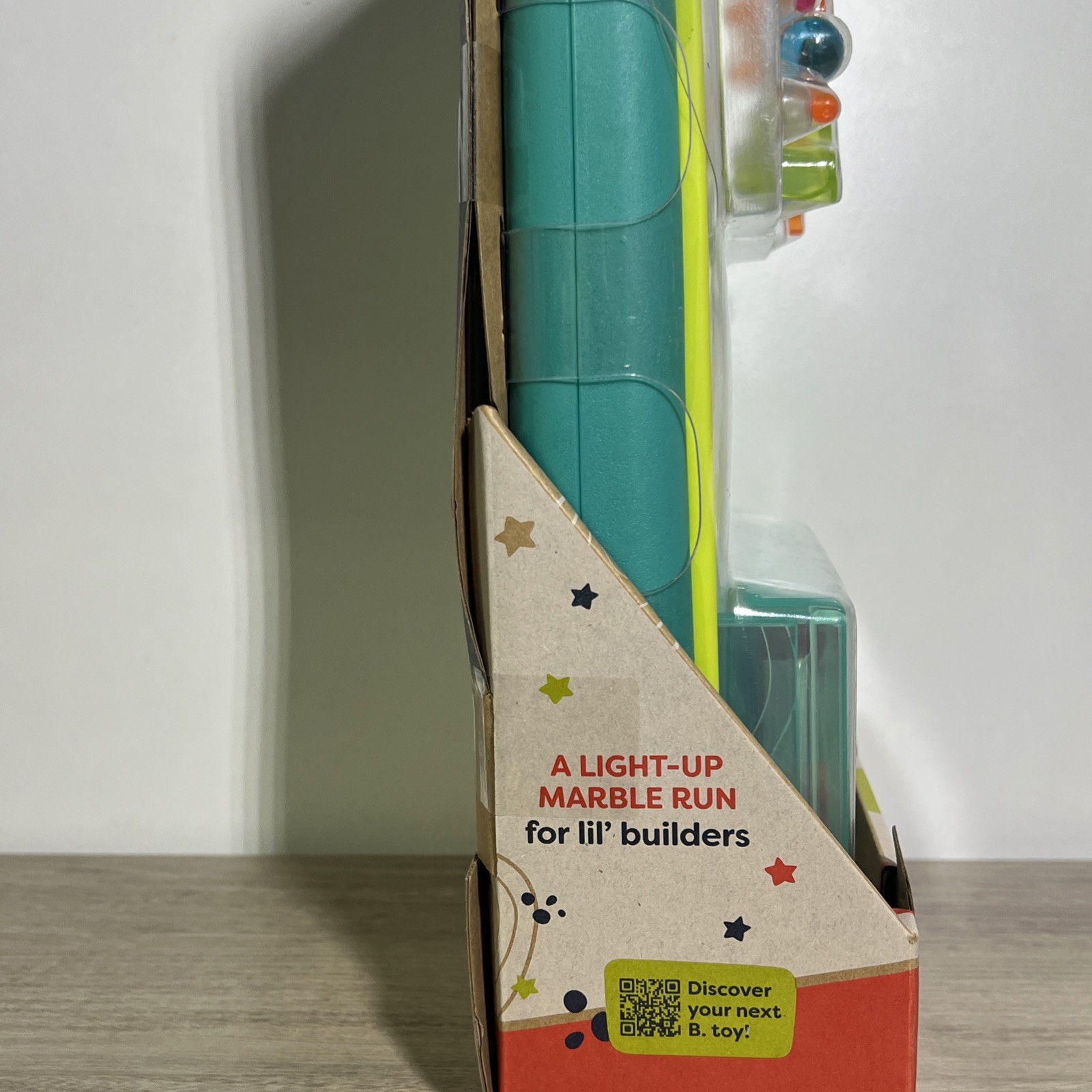 B. Toys Light-Up Marble Drop Illuminated Pegboard Color Changing 180 Pieces NIB