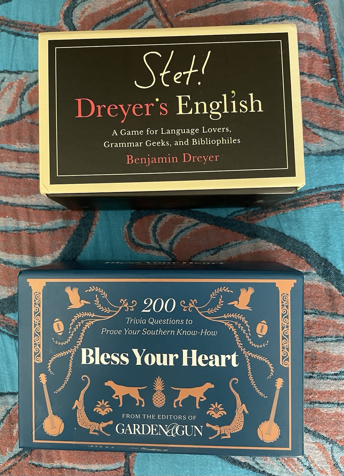STET! Dreyer’s English Language Game & BLESS YOUR HEART Garden & Gun Trivia