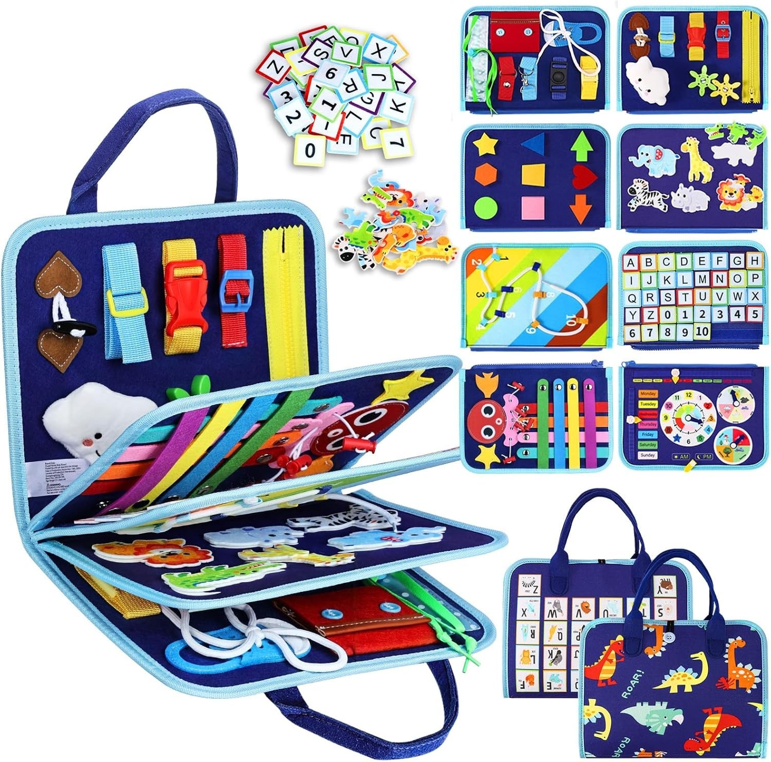 Toddler Busy Board Montessori Toys for Boys, Sensory Board Educational Activi…