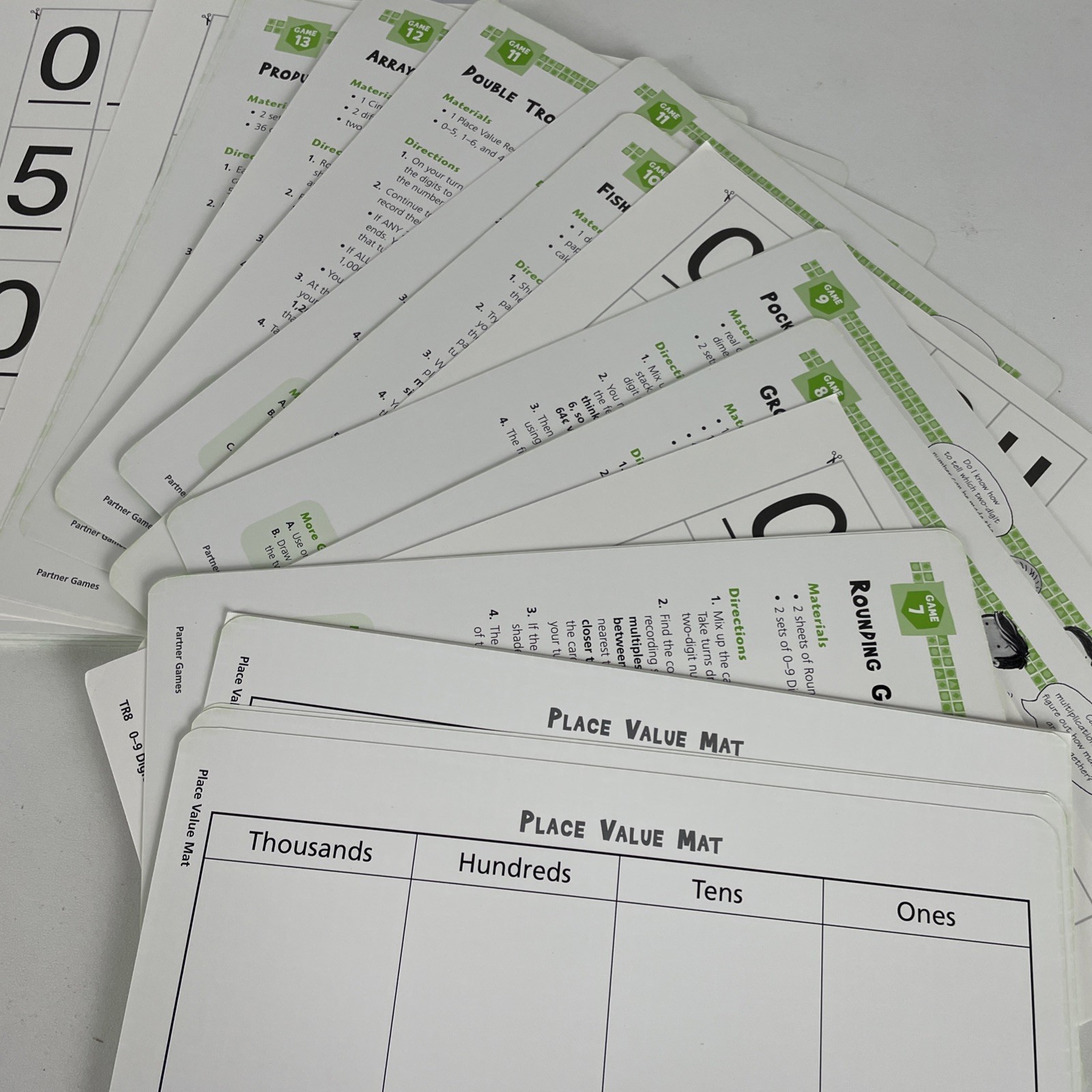Number Concepts Fractions Grade 3 Partner Games Teacher Edition Every Day Counts