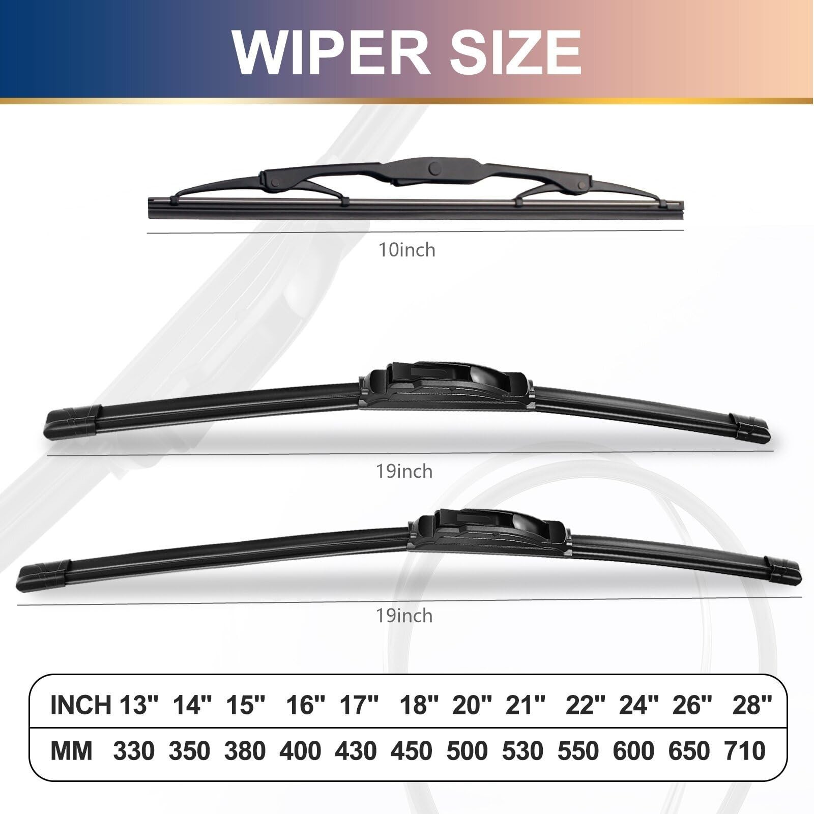 3Pcs Windshield Wiper Blades for Jeep Liberty 02-07,Mazda Tribute 01-07,Origi…