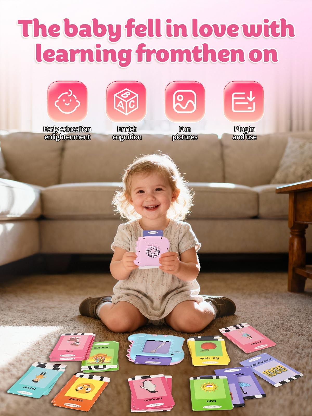 Toddler Toys Talking Flash Cards for 1-5 Years Old, 336 Sight Words Language …
