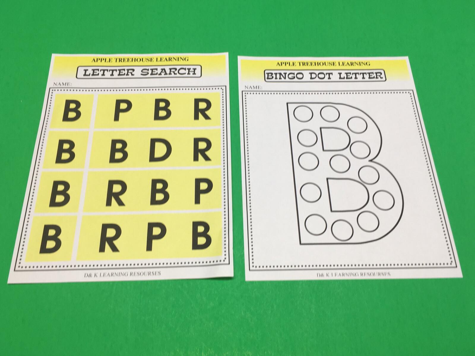Letter Bb – Apple Treehouse Worksheets – Preschool Teaching supplies 20pgs
