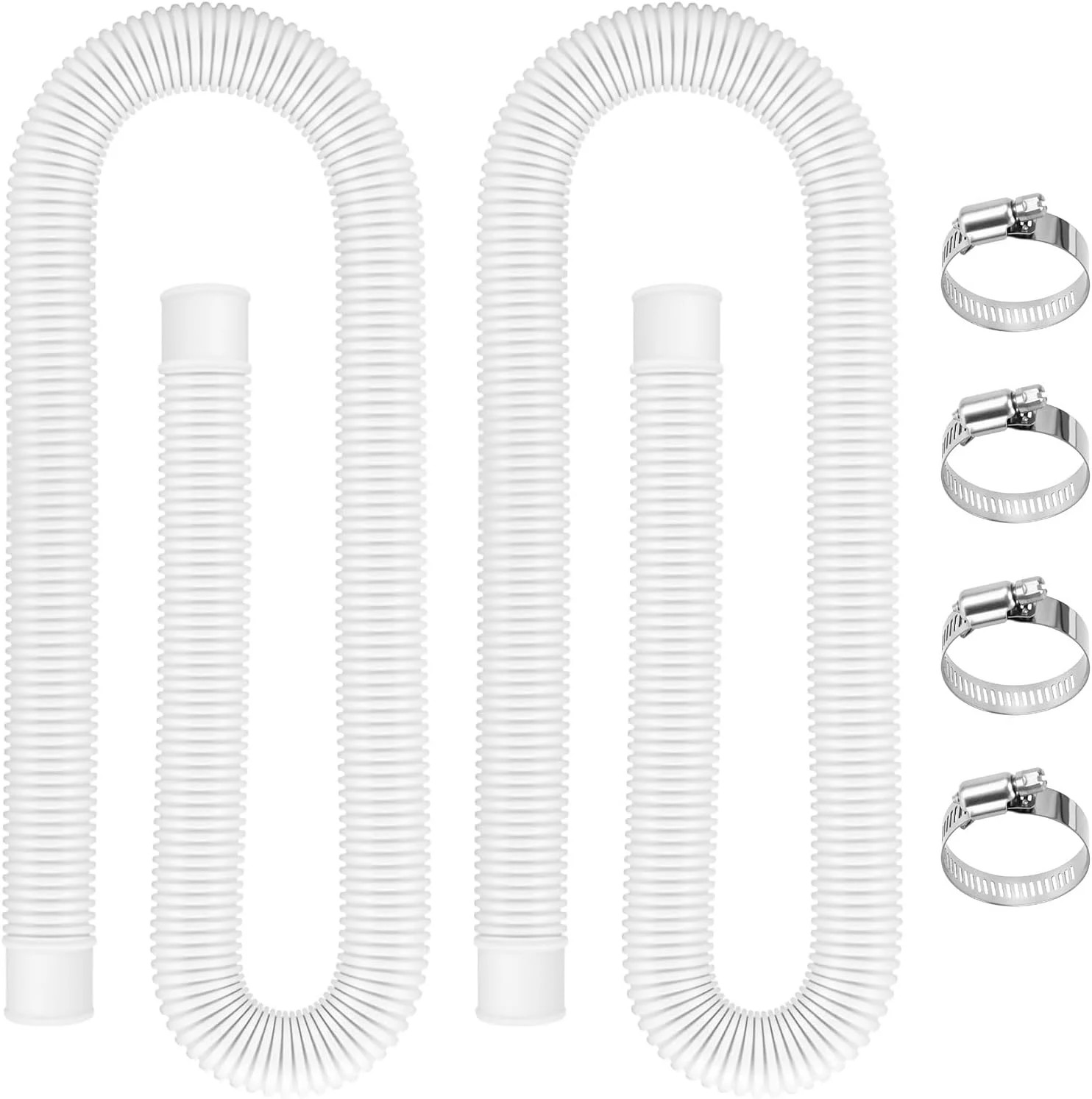 Pool Hoses for Above Ground Pools 1.5″ Diameter x 59″ Long, 2 Pack 1.5 Inch Abov