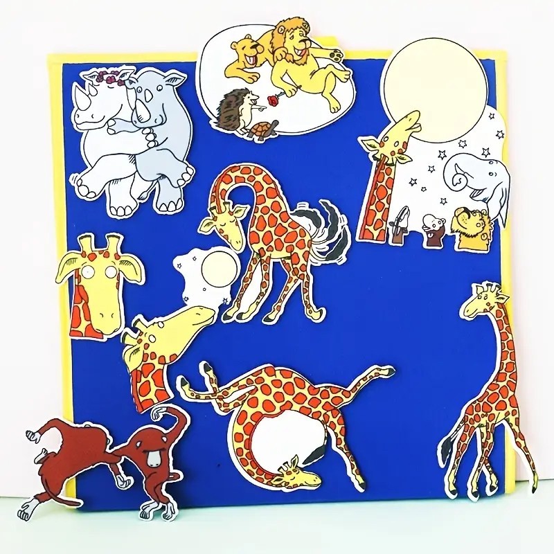 19 Pcs Giraffes Can’t Dance Felt Story Set Flannel Board Storytelling Classroom