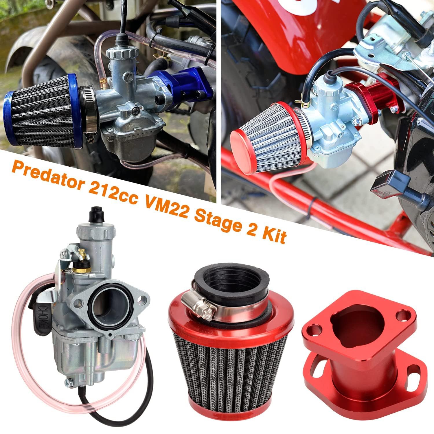 FVRITO Performance VM22 26mm Carburetor Carb for Predator 212cc 196cc Coleman CT