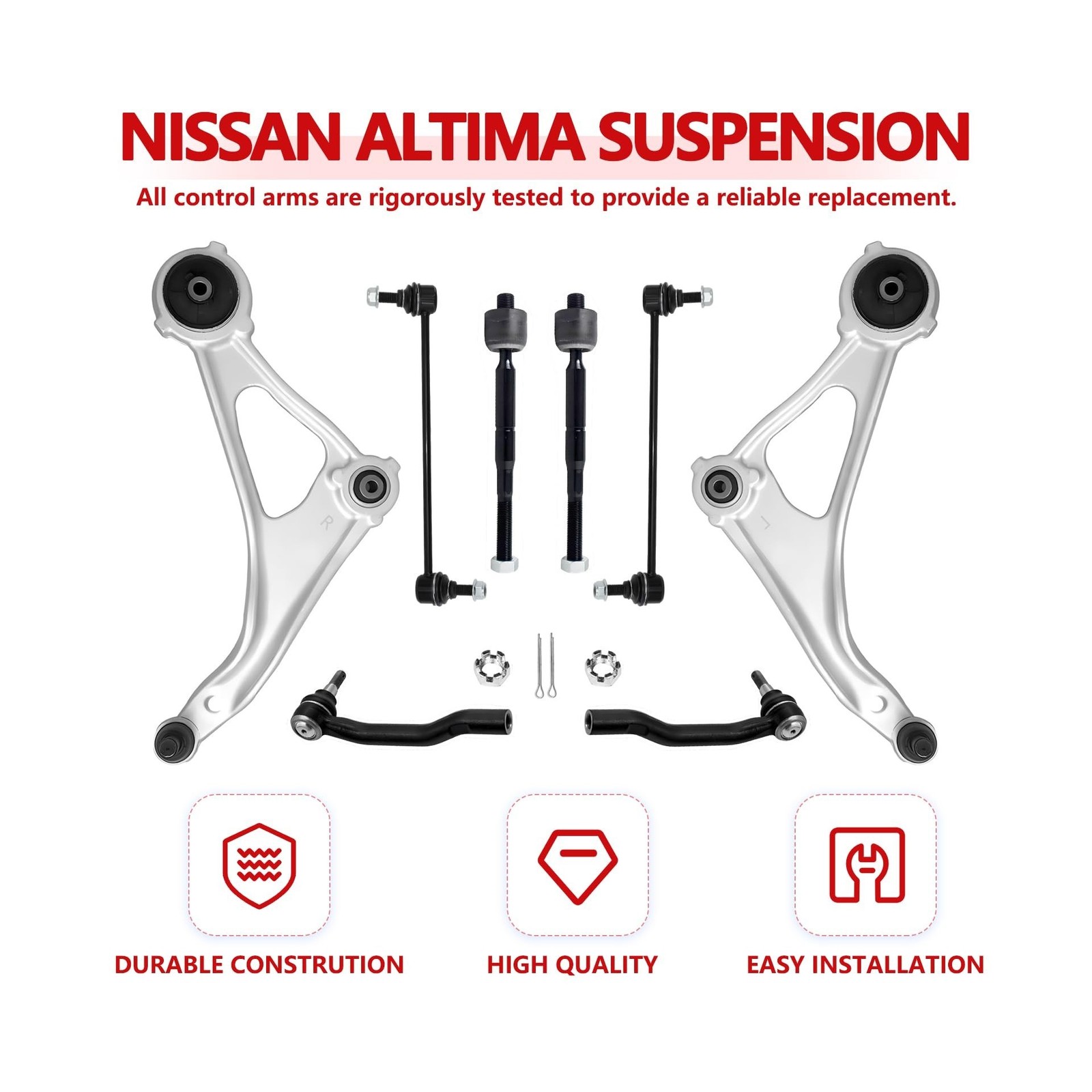 Front Lower Control Arm Kit Fits 2014-2018 Nissan Altima,2013 Nissan Altima 4…