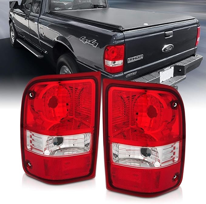 2001-2011 Ford Ranger Pickup Factory-Type Red Tail Lights Pair Left & Right