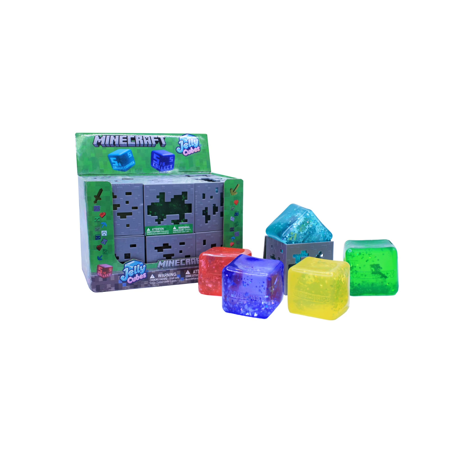 Minecraft Jelly Cube VIRAL Fidget Squishy – Pick Your Color (Similar to NeeDoh)