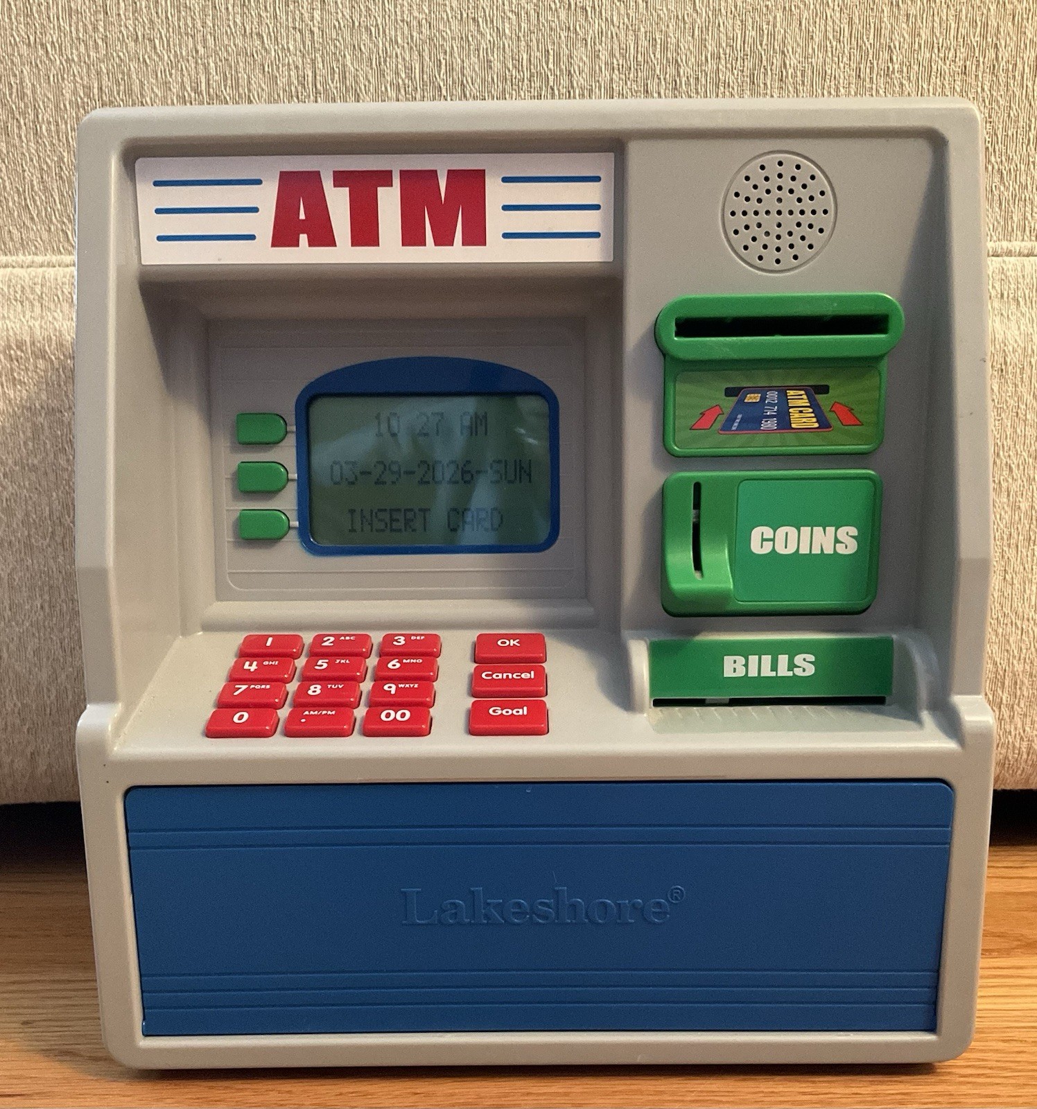 Lakeshore Learning Real Working ATM BANK w/ Card, Money, Instructions WORKING