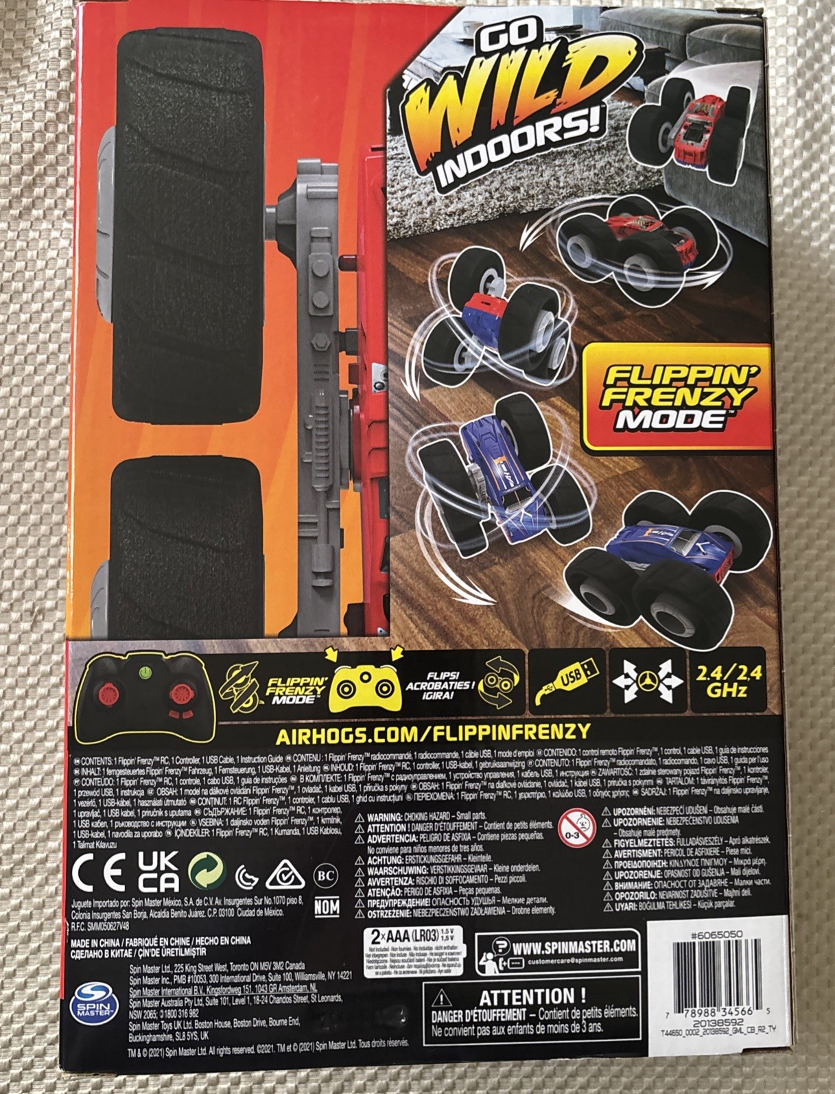 Air Hogs Super Soft Flippin Frenzy 360 Tornado Action Stunt Vehicle Remote NEW