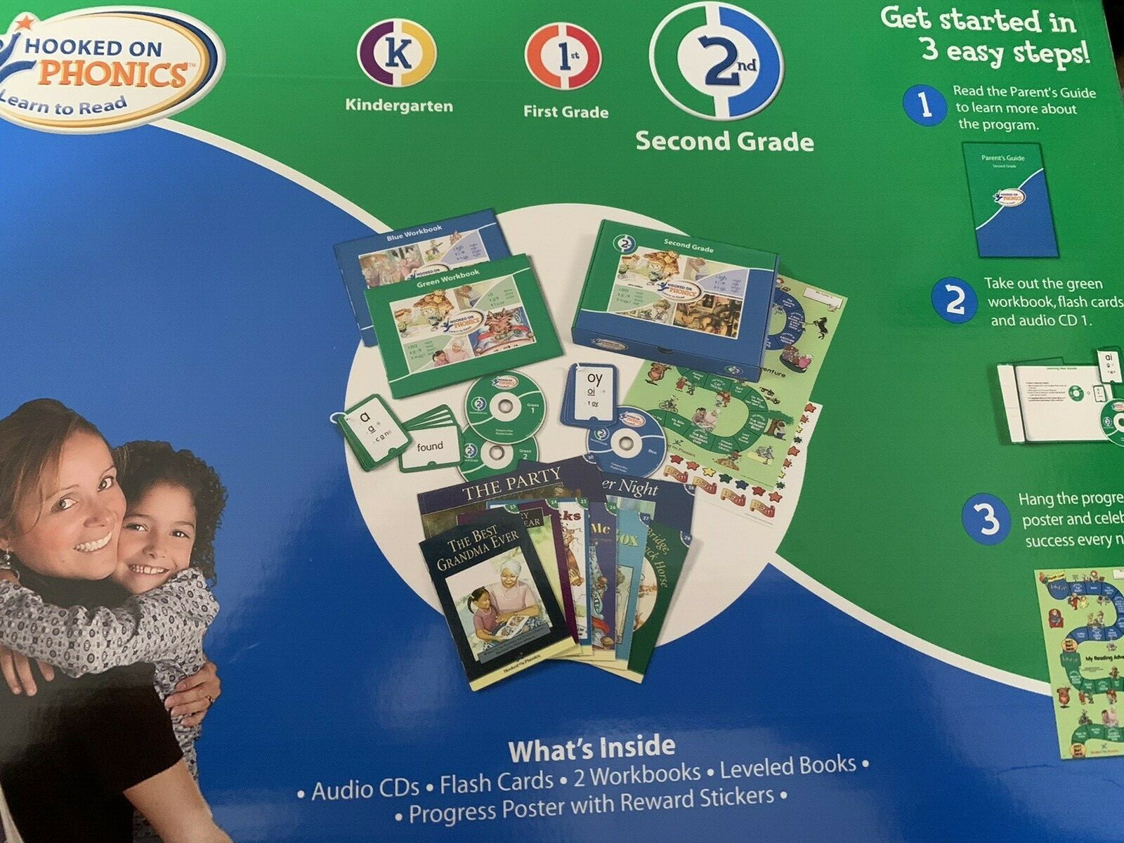 Hooked On Phonics Learn To Read Ages 4-8 (K-2nd Grade) Only 8 CDs, No Yellow Cd