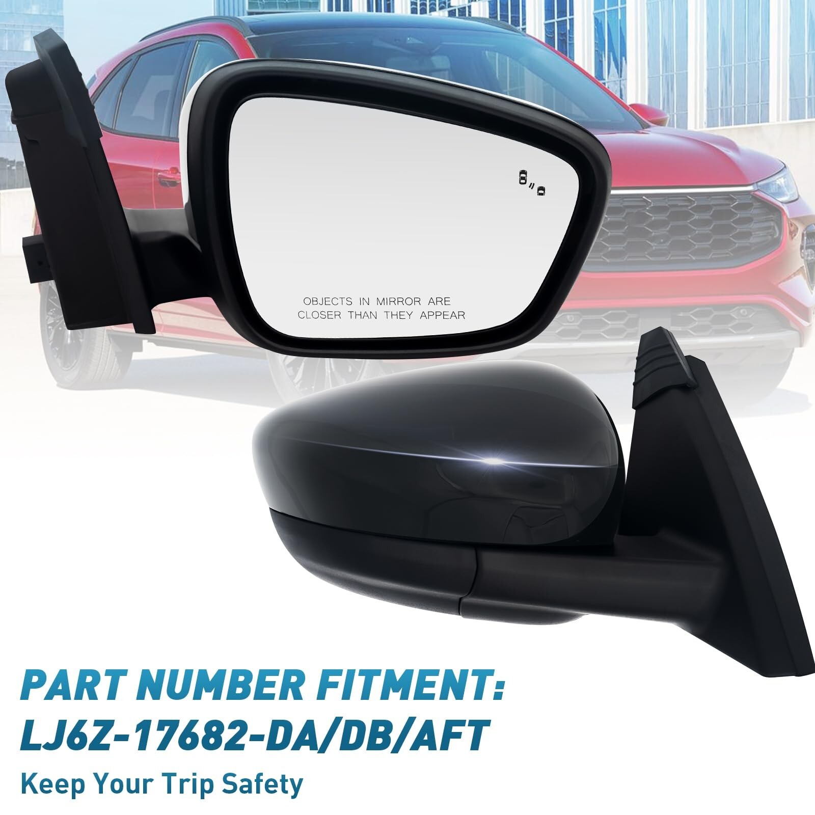 Passenger Side Mirror Compatible With Ford Escape SE/SEL 2020-2023 7-Pins Wit…